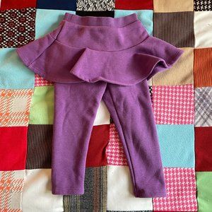 Alex + Nova Purple Sabrina Plush Skirt Leggings 2T
